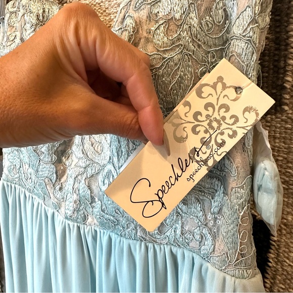 Speechless sweeatheart neckline Antique Blue Prom Dress #612 - Picture 5 of 7